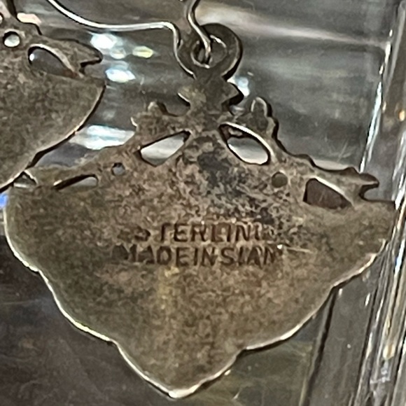 Made in Siam Vintage Sterling Silver Nielloware Earrings. - Picture 5 of 7